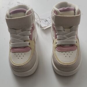 H&M Kids High-Top Sneakers - Pink, Cream, and White